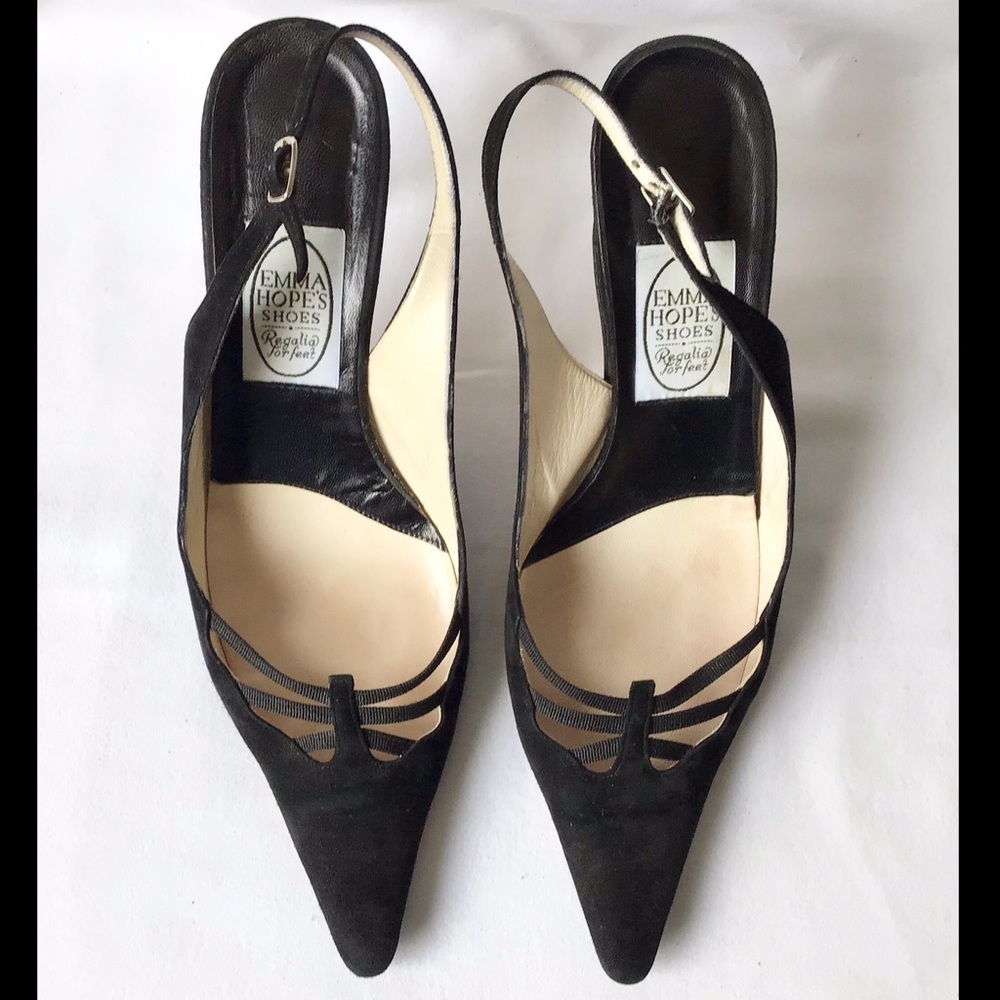 Emma Hope’s Black Suede Heels, size 10 1/2 M